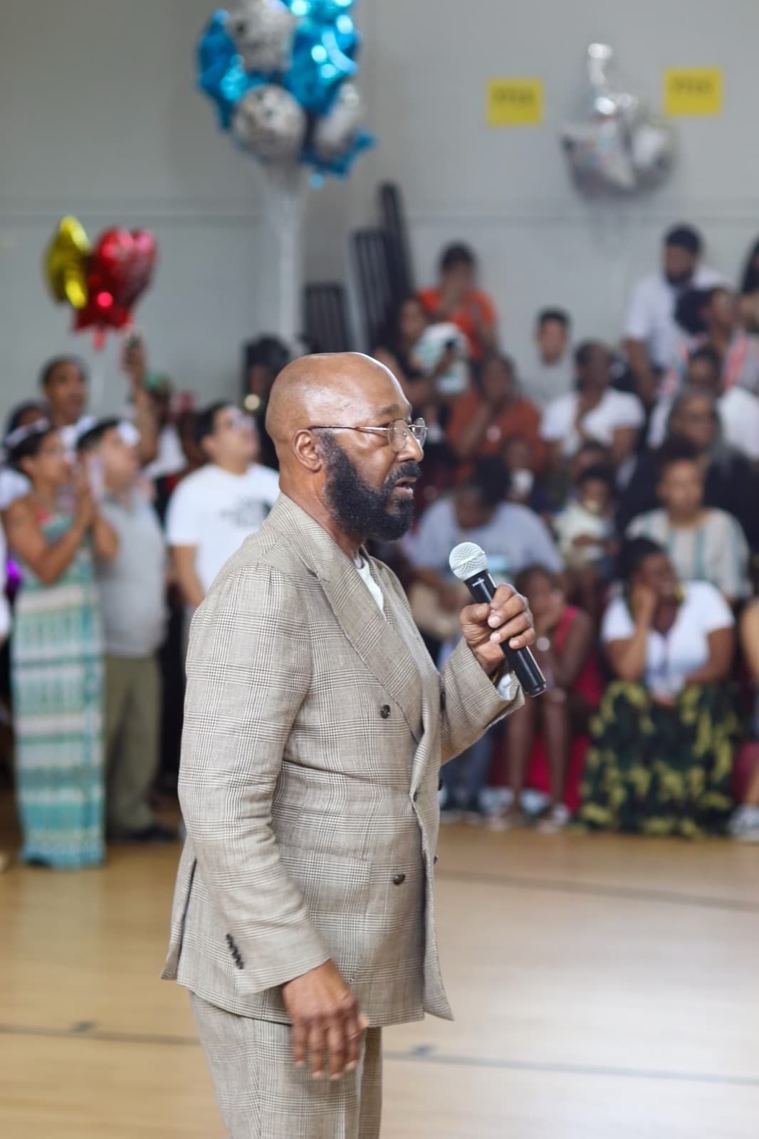 Dr. David E. Clark II speaking at an educational event